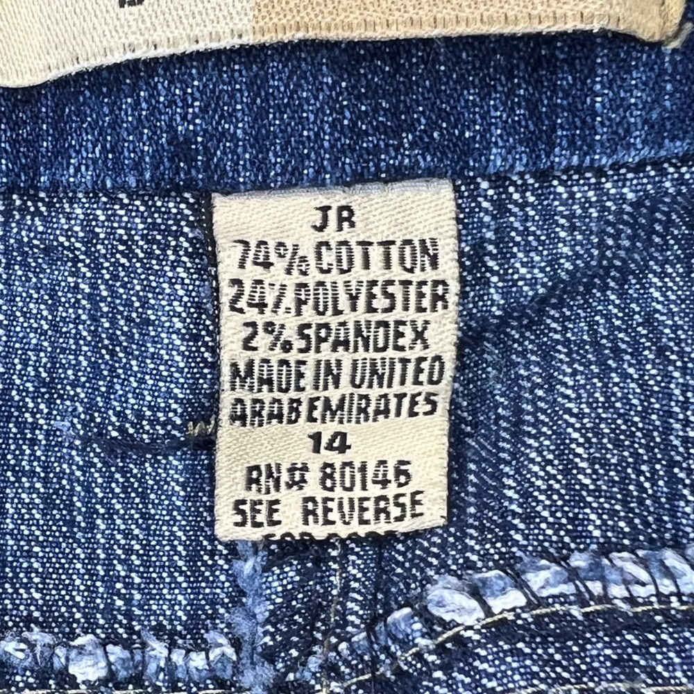 Fine Jeans Unique Patchwork Denim Capris Size 14 … - image 2